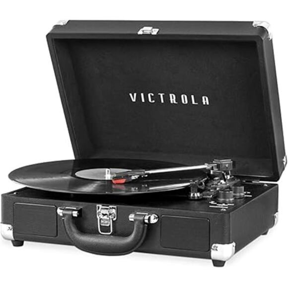 Victrola Vintage 3-Speed Bluetooth Portable Suitcase Record Player - Picture 7 of 7